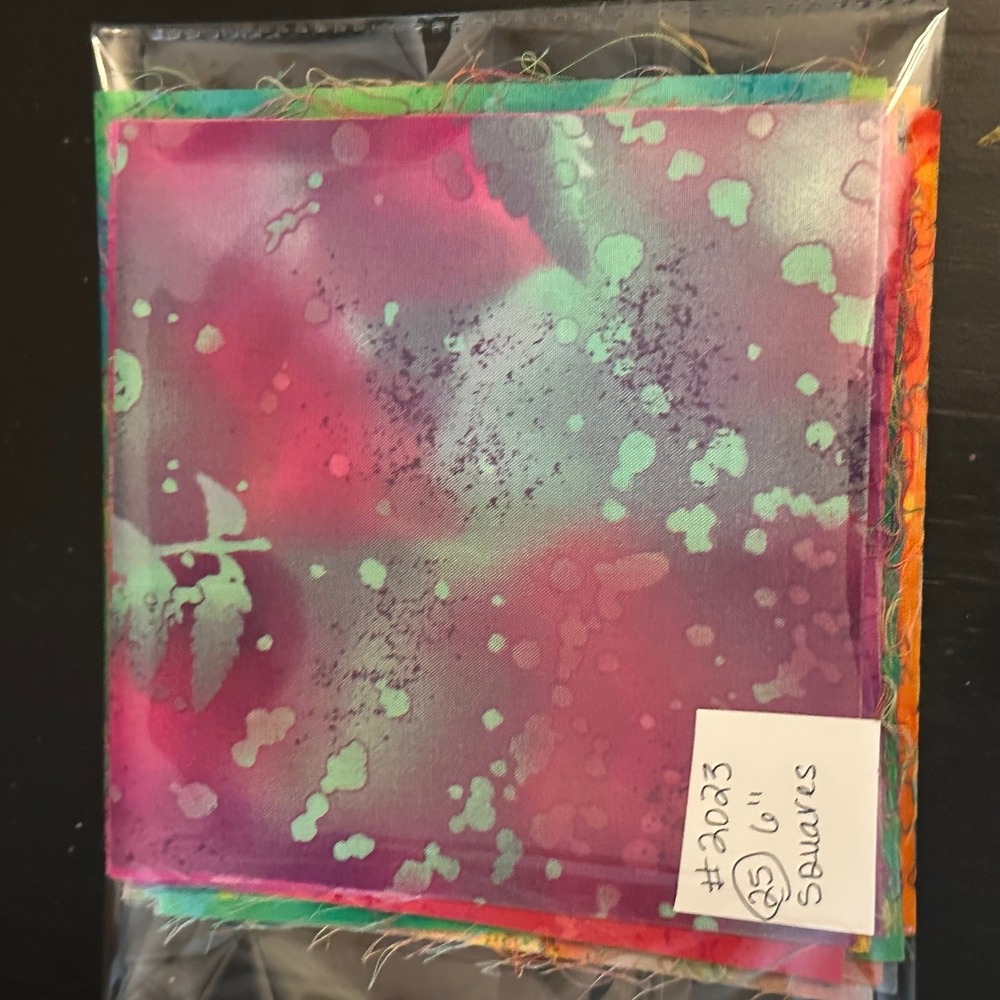 Batik Cotton Fabric Squares 25 Count 6 Inch Rainbow Quilting Charm Pack #2023 - Picture 7 of 7